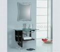 glass vanity, glass wash basin, commode 1