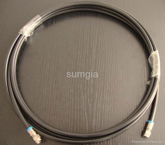 RG6 assembly cable with snap n seal F male compression connectors