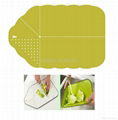 plastic foldable cutting board with strainer