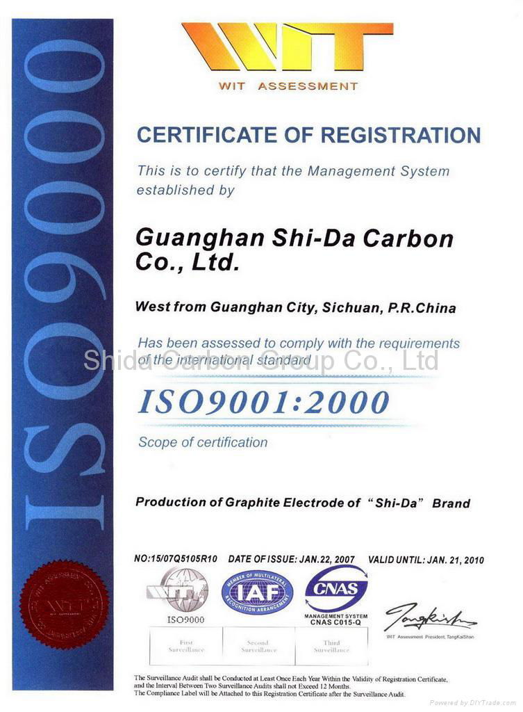 ISO9001 Certificate for Quality Management 2