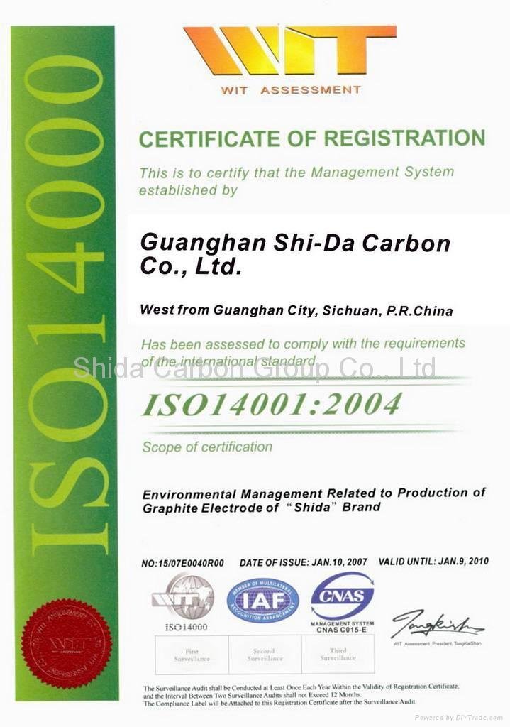 ISO14001 Certificate for Enviromental Management
