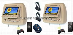 Car Headrest DVD Player with Wireless Game Controller and Remote Control