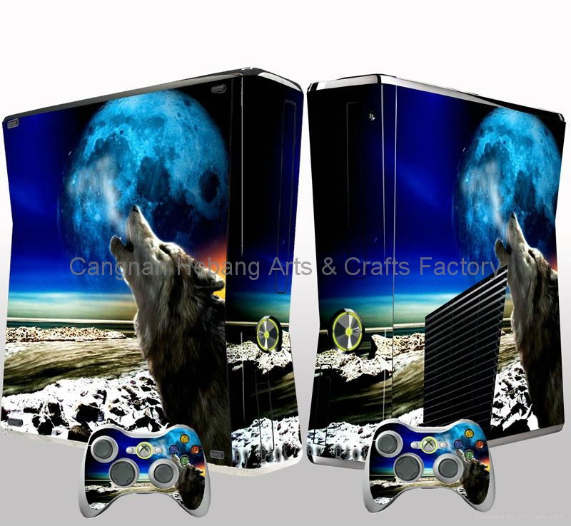 xbox360 slim skin sticker with controller skins 2