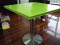 Artificial solid surface table tops