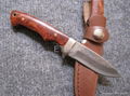 17cm length hunting knife with damscus steel blade 1