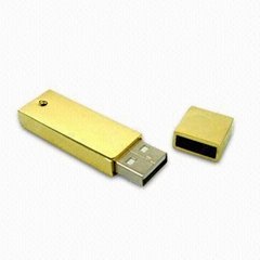 Golden metal flash USB