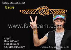 hollow silicone bracelet-Eagle