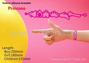 Hollow silicone bracelet/Princess