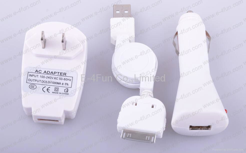 3 in 1 Charger for iPhone 3G 3GS and iPods 