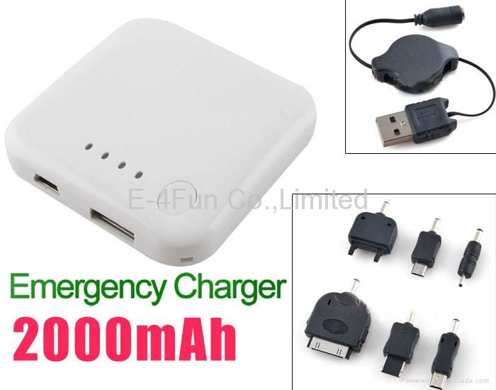 Portable Emergency Charger Battery Backup for iPhone iPod NOKIA