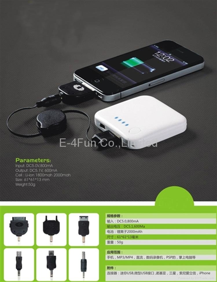 Portable Emergency Charger Battery Backup for iPhone iPod NOKIA 2