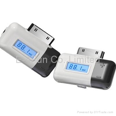 LCD Wireless Transmitter for iPod and iPhone with car charger 