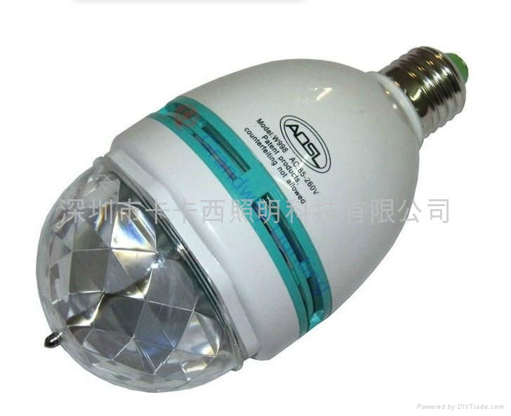 E27 3w LED 旋轉彩燈 3