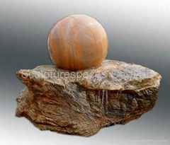 Stone ball water feature