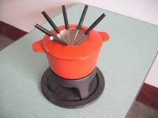 cast iron fondue set 2