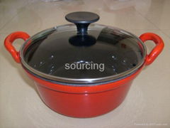 cookpot with glass cover cocotte