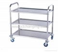 Stainless steel service trolley