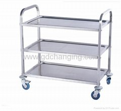 Stainless steel service trolley