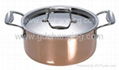 stainless steel copper 3-ply casserole