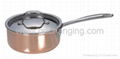 copper multi-ply saucepan