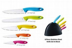 colorfull knife block set