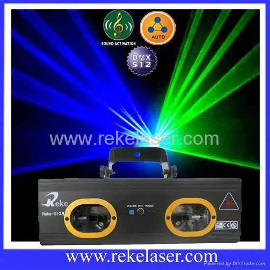 Double green and blue motor disco laser lighting - Reke-02GB - REKE LASER  (China Manufacturer) - Professional Lighting - Lighting Products -