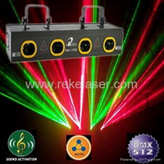 Four lens double rg or four colors motor beam laser display system ( Reke-04RG )