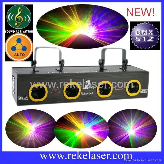 Four lens double rg or four colors motor beam laser display system ( Reke-04RG ) 5
