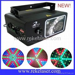 multi-color twinkling laser lighting system with led moon