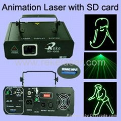 70mw - 2W Green Cartoon Disco Laser Stage Light