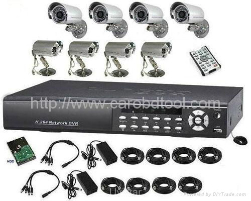 8 channel H.264 security camera system with 1000GB HDD cctv dvr kit 