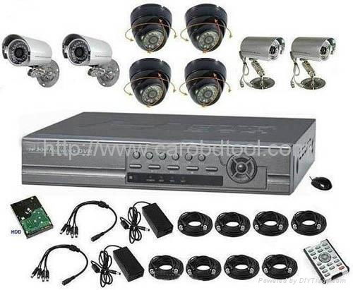 8CH H.264 CCTV DVR 8 camera CCTV system With 1TB HDD 