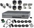 8CH H.264 CCTV DVR 8 camera CCTV system With 1TB HDD 