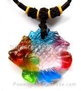 coloured glaze necklace