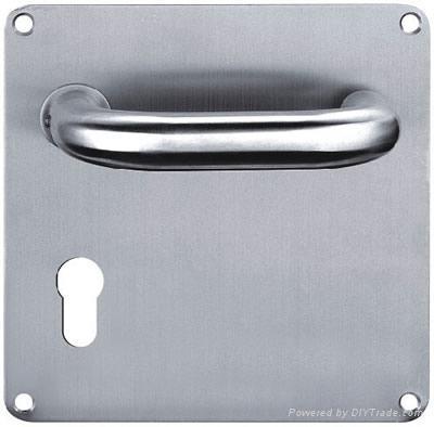 Door handle with plate 3