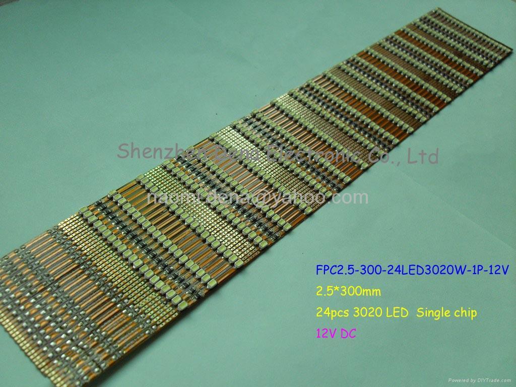 2.5mm Flexible led strip 3020 led light 