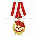 Military Medallion with Short Ribbon Drape 3