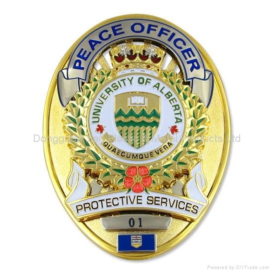 Customized Oval Shaped Police Badge