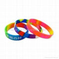 Segmented Color Silicone Bracelets 1