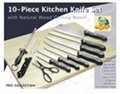 10 PCS cutlery set w/chopping Board 1