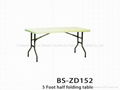 BS-ZD152  5 Foot half folding table