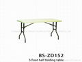 BS-ZD152  5 Foot half folding table 1