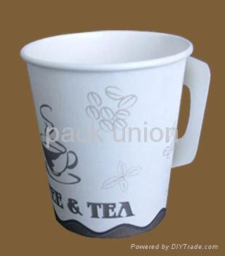 Paper cup with handle,Coffee paper cup, cold drinking paper cup,disposable paper 2
