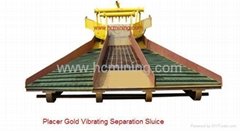 Placer gold separation Sluice