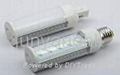 5x1w led plug light with G24/E27 socket