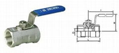 One Pieces Stainless Steel Ball Valve 800 WOG