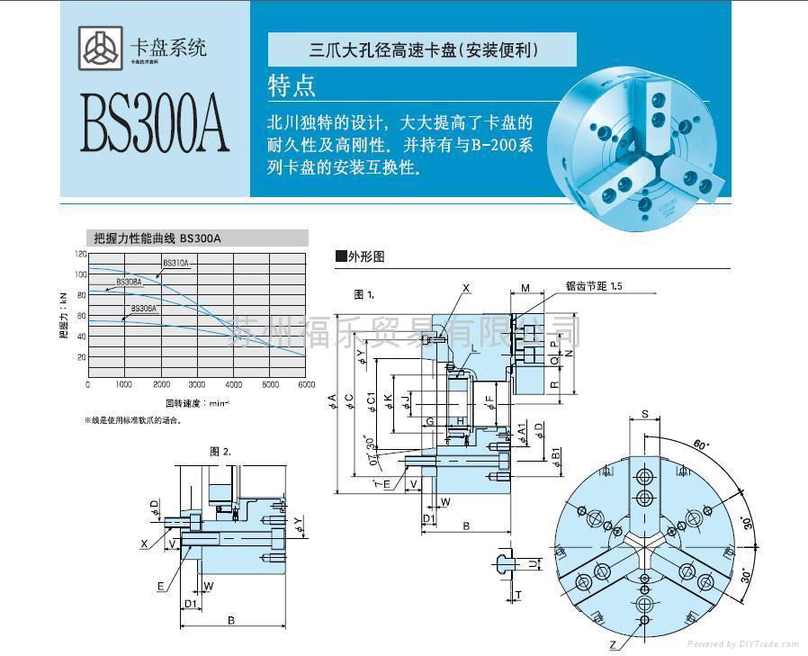 三爪大孔徑高速卡盤