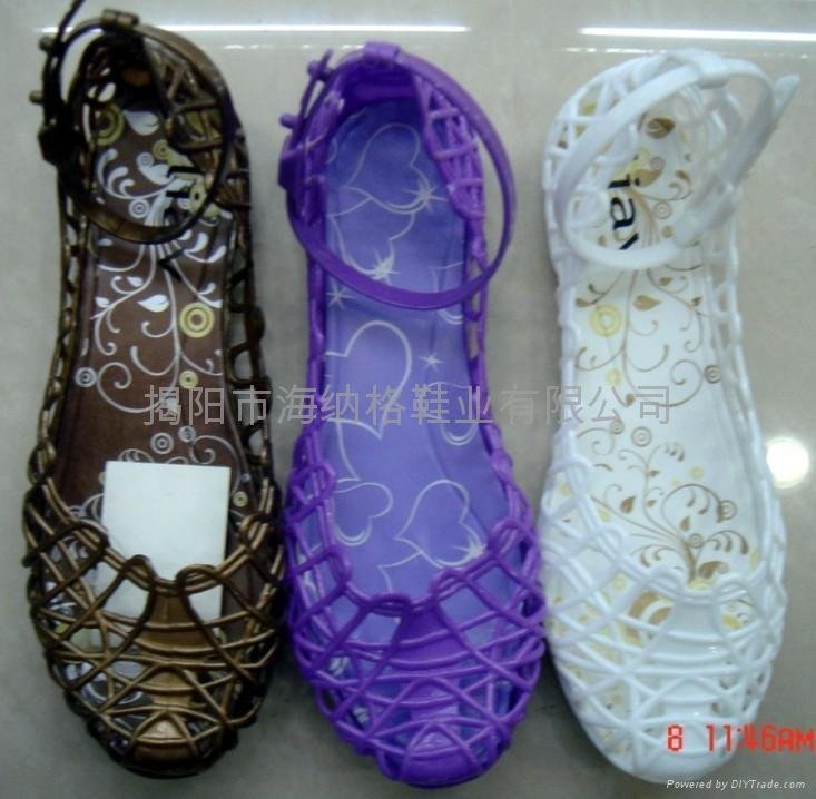 PVC水晶涼鞋