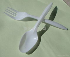 Disposable tableware spoon, fork one time