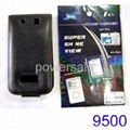 Blackberry Leather Case+Screen Protector for Storm 9500 